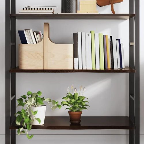 Étagère Murale Marron Foncé 80x60x2 Cm Bois Chêne Massif Traité