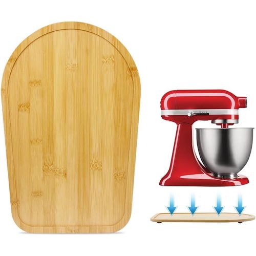 GOTHICANA BY EMPPlanche Coulissante En Bambou Compatible Avec Le Robot De Cuisine Kitchen Aid 4,5-5 Qt - Support Coulissant Compatible Avec Le Mixeur Kitchen Aid 4.5-5 Qt 5K45Ss 5Ksm175Ps 5Ksm125 - A