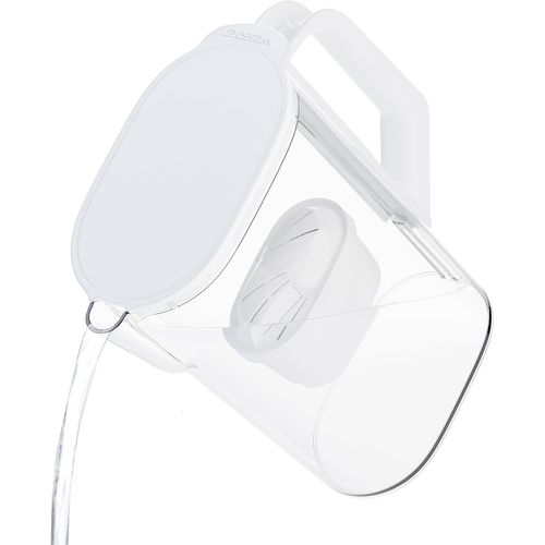 GOTHICANA BY EMPCarafe D'Eau Filtrante Pour Réfrigérateur 2,7L, Pichet Filtrante Avec Filtre A Eau Compatible Avec Brita Maxtra, Réduction Du Calcaire, Du Chlore ¿ Blanc