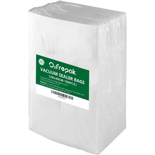 GOTHICANA BY EMP100 Sacs 28X40Cm Sacs Machine Sous Vide Alimentaire,Sans Bpa Et Lfgb Sac De Congelation Sous Vide,Compatible Avec N'Importe Quelle Scelleuse Sous Vide