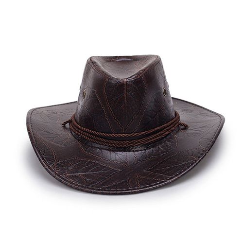 Chapeau De Cowboy Réglable À Large Bord, Anti-Uv, Respirant, Activités De Plein Air, Protection Solaire, Chapeau De Cow-Girl Pour La Marche-Café