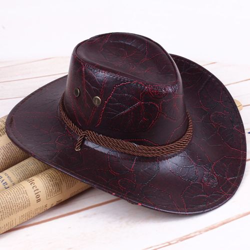 Chapeau De Cowboy Réglable À Large Bord, Anti-Uv, Respirant, Activités De Plein Air, Protection Solaire, Chapeau De Cow-Girl Pour La Marche-Tanné