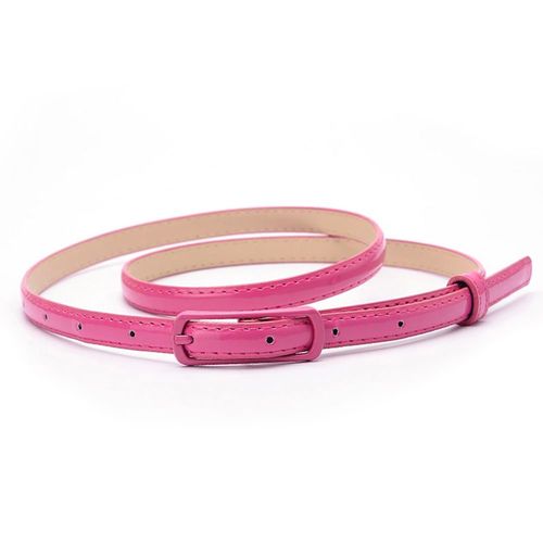 Ceinture En Faux Cuir Pour Femmes, Style Fin, Réglable, Ceinture De Taille Pour Un Usage Quotidien-Rose Rouge