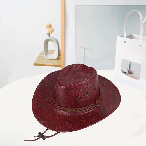 Chapeau De Cowboy Réglable À Large Bord, Anti-Uv, Respirant, Activités De Plein Air, Protection Solaire, Chapeau De Cow-Girl Pour La Marche-Brun