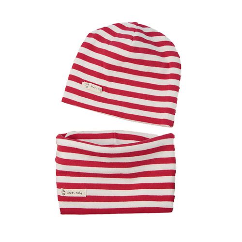 2 Pièces/Ensemble Enfants Chapeau Écharpe Ensemble Élastique Anti-Dérapant Garder Au Chaud Bonnet Cou Enveloppement Ensemble Épaissi Coupe-Vent Enfants Activité De Plein Air Casquette Cou Plus Chaud Se-Rouge Blanc L