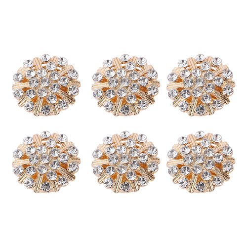 Couvre-Boutons Pour Femmes, Boutons De Manchette En Strass Brillants, Clips À Boutons Amovibles, Accessoires Pour Robe De Chemise, 1/6 Pièces-Un 6 Pièces