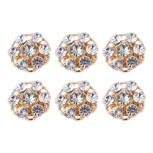 Couvre-Boutons Pour Femmes, Boutons De Manchette En Strass Brillants, Clips À Boutons Amovibles, Accessoires Pour Robe De Chemise, 1/6 Pièces-C 6 Pièces