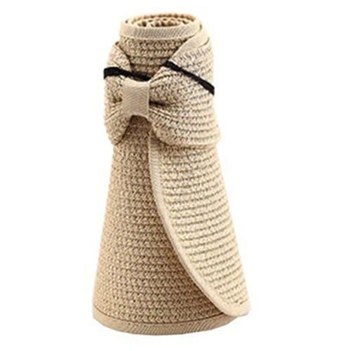 Chapeau De Soleil Pliable À Large Bord, Respirant, Élégant, Seau D'été Pour Filles, Pour L'extérieur-Beige