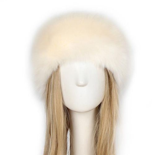 Femmes Hiver Bandeau Moelleux Épais Élastique Large Lavable Garder Au Chaud Couleur Unie Vide Haut Hiver Ski Chapeau Chapeaux Accessoires-Beige