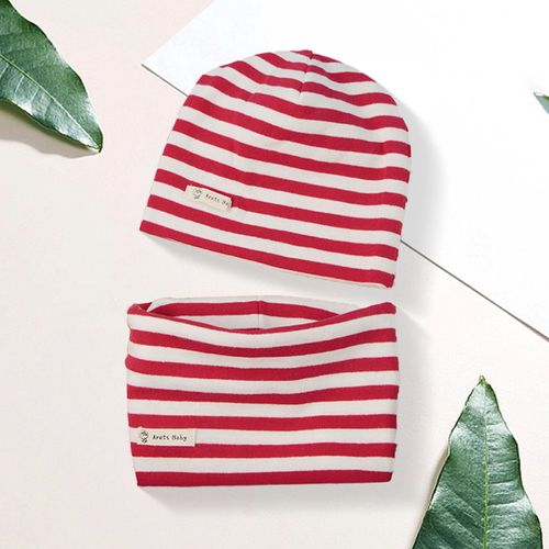 2 Pièces/Ensemble Enfants Chapeau Écharpe Ensemble Élastique Anti-Dérapant Garder Au Chaud Bonnet Cou Enveloppement Ensemble Épaissi Coupe-Vent Enfants Activité De Plein Air Casquette Cou Plus Chaud Se-Rouge Blanc S