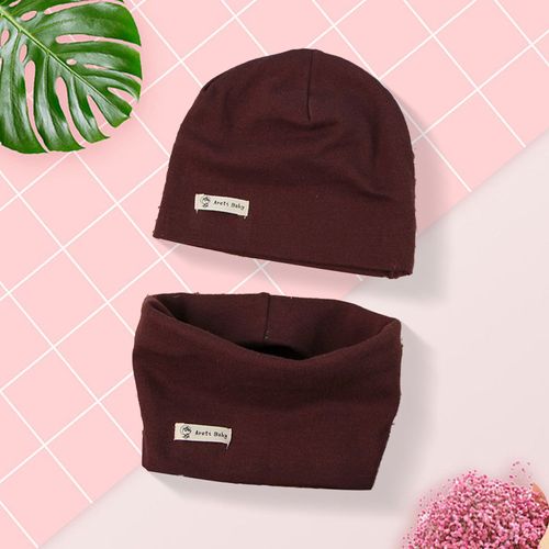 2 Pièces/Ensemble Enfants Chapeau Écharpe Ensemble Élastique Anti-Dérapant Garder Au Chaud Bonnet Cou Enveloppement Ensemble Épaissi Coupe-Vent Enfants Activité De Plein Air Casquette Cou Plus Chaud Se-Café M