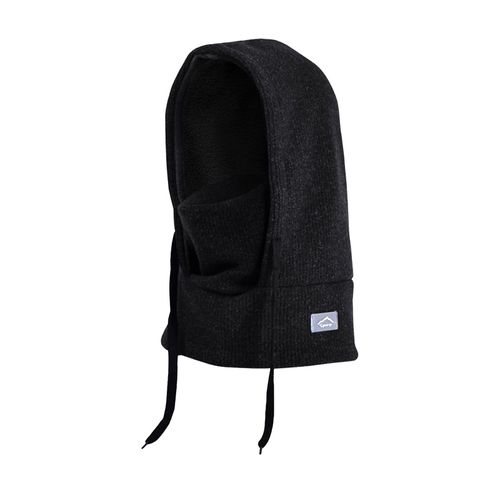 Ensemble Écharpe De Chapeau Pour Enfants, Couleur Unie, Cordon De Serrage, Couvre-Chef Chaud D'hiver, Doublure En Velours Épais, Écharpe De Chapeau Doux, Accessoires D'hiver-Noir