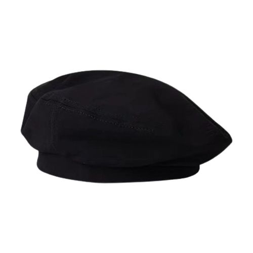 Béret Vintage Pour Femmes, Respirant, Couleur Unie, Portable, Dessus Plat, Décoratif, Léger, Octogonal, Chapeau De Peintre Pour Étudiants-Noir