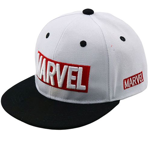 Casquette De Baseball Souple Brodée Marvel Pour Enfants, Chapeau Hip-Hop À La Mode, Automne-Blanc