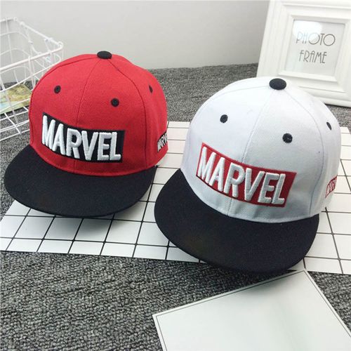 Casquette De Baseball Souple Brodée Marvel Pour Enfants, Chapeau Hip-Hop À La Mode, Automne-Rouge