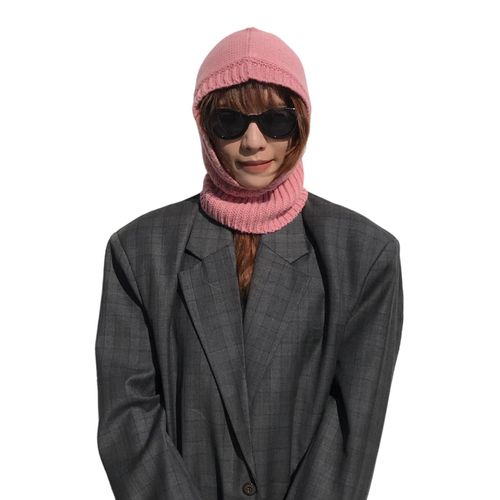 Cagoule D'hiver Pour Femme, Chapeau Épais Et Chaud Tricoté, Haute Élasticité, Coupe-Vent, Couvre-Chef De Cyclisme Réglable, Protection Complète, Voyage En Plein Air, Casquette De Ski Par Temps Froid-Beige
