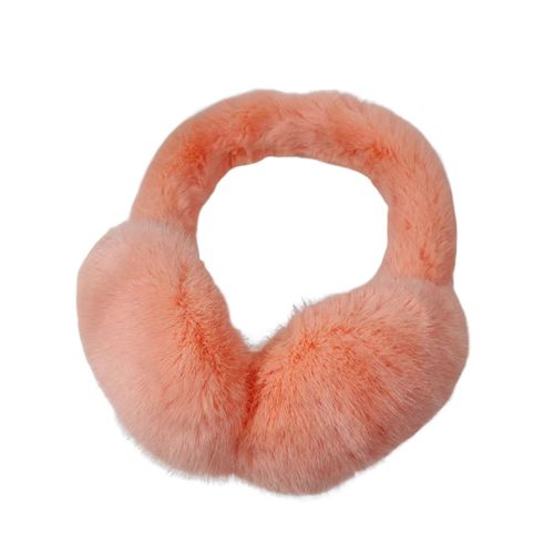 Cache-Oreilles Élastiques Antidérapants, Couleur Unie, Unisexe, Mignon, Bandeau En Peluche Doux Et Épais, Chauffe-Oreilles Pour L'hiver-Orange