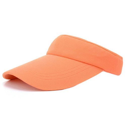 Chapeau De Soleil Réglable Et Respirant Pour Femmes, Casquette À Visière En Coton Pour Le Tennis-Orange