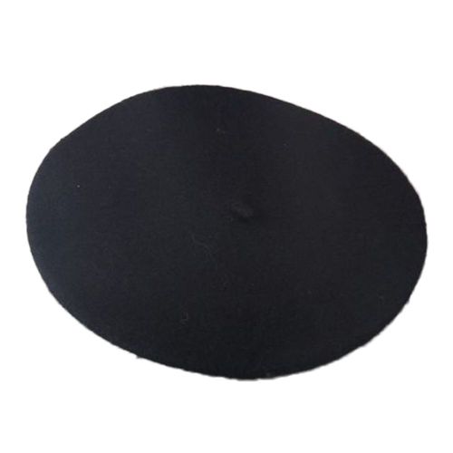 Béret Baggy En Fausse Laine Pour Femme, Bonnet Chaud D'hiver, Chapeau D'artiste, Casquette De Couleur Unie-Noir
