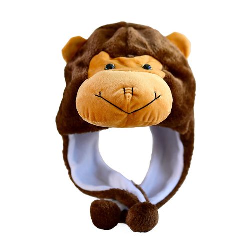 Chapeau Animal En Peluche Avec Cache-Oreilles Pour Enfants, Casquette De Cosplay Lapin/Grenouille/Canard De Dessin Animé, Couvre-Chef Chaud D'hiver Pour Halloween Et Noël-J.