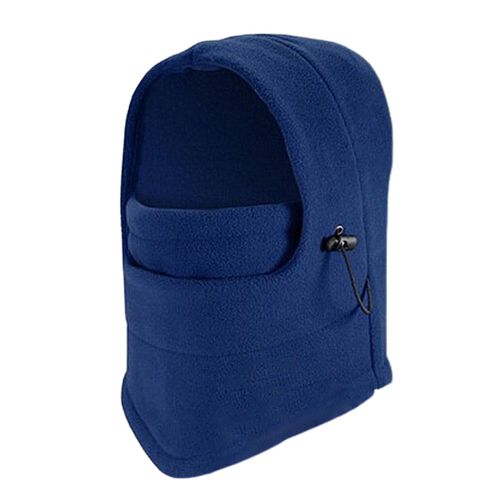 Hommes Femmes Hiver En Peluche Cordon Extérieur Couverture Complète Chapeau Chaud Cagoule-Bleu Marine
