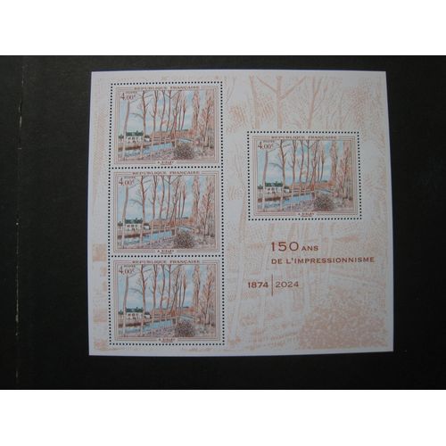 Bloc Timbres France Neuf** 150 Ans De L' Impressionnisme - 1874-2024