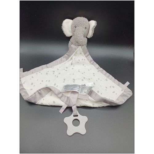 Doudou lange éléphant anneau de dentition - gris et blanc - Primark baby