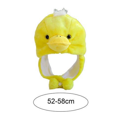 Chapeau Animal En Peluche Avec Cache-Oreilles Pour Enfants, Casquette De Cosplay Lapin/Grenouille/Canard De Dessin Animé, Couvre-Chef Chaud D'hiver Pour Halloween Et Noël-M