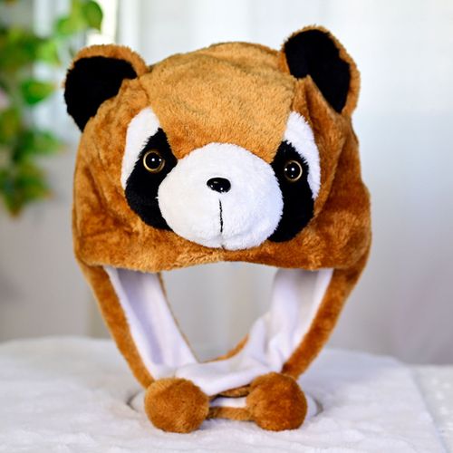 Chapeau Animal En Peluche Avec Cache-Oreilles Pour Enfants, Casquette De Cosplay Lapin/Grenouille/Canard De Dessin Animé, Couvre-Chef Chaud D'hiver Pour Halloween Et Noël-F