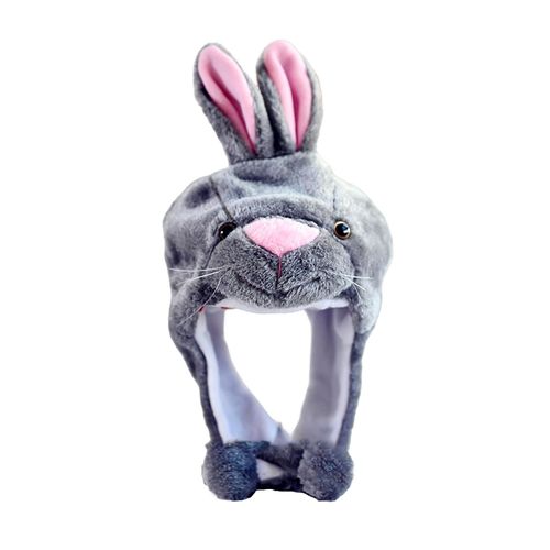 Chapeau Animal En Peluche Avec Cache-Oreilles Pour Enfants, Casquette De Cosplay Lapin/Grenouille/Canard De Dessin Animé, Couvre-Chef Chaud D'hiver Pour Halloween Et Noël-C