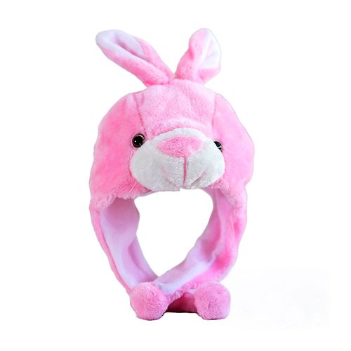 Chapeau Animal En Peluche Avec Cache-Oreilles Pour Enfants, Casquette De Cosplay Lapin/Grenouille/Canard De Dessin Animé, Couvre-Chef Chaud D'hiver Pour Halloween Et Noël-B