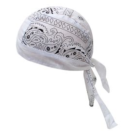 Bandana Multicolore Hip Hop Coton Noix De Cajou Impression Pirate Foulard Bonnet Chapeau Pour Streetwear-Blanc