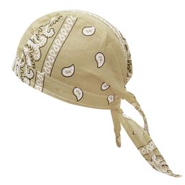 Bandana Multicolore Hip Hop Coton Noix De Cajou Impression Pirate Foulard Bonnet Chapeau Pour Streetwear-Beige