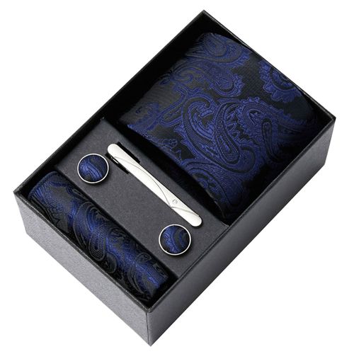 6 Pièces/Ensemble De Boutons De Manchette Carrés De Poche Pour Cravate, Coffret Cadeau, Charme Masculin, Tissu En Fausse Soie, Couleurs Vives, Cravate D'affaires, Accessoires Pour Hommes, Coffret Cadeau-1