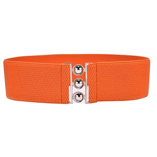 Bande Élastique Simple, Boucle Boule En Métal Pour Femmes, Vêtements, Ceinture Corset-Orange