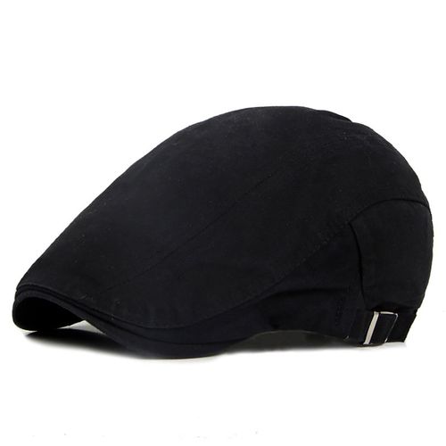 Béret Réglable Pour Garder Au Chaud, Béret Léger De Style Britannique Pour Hommes, Pour Voyage-Noir