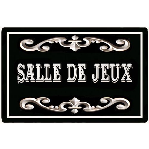 Plaque de porte en métal Salle de jeux