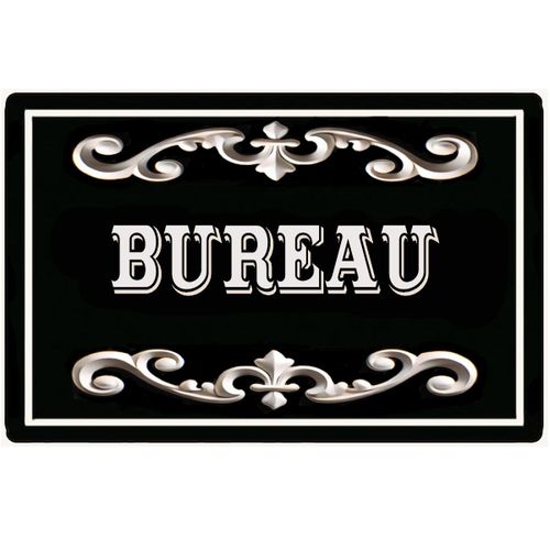 Plaque de porte en métal bureau