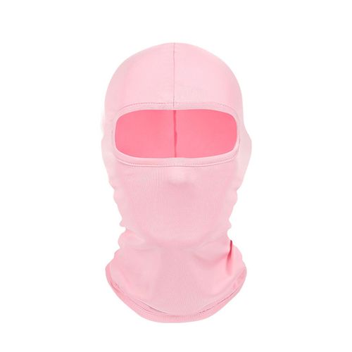 Cagoule De Couleur Unie, Protège-Visage De Ski, Pêche En Plein Air, Équitation, Guêtre De Cou Rafraîchissant, Tête Complète, Coupe-Vent, Protection Solaire, Couvre-Chef-Rose
