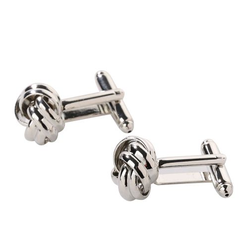 Boutons De Manchette Torsadés Laser En Acier Inoxydable Pour Hommes, Vintage, Ton Argent, Cadeau De Mariage-Argent