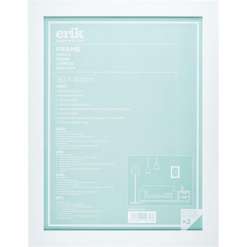 Cadre 30x40 cm - Blanc | Cadre Poster, Affiche Decoration Murale, Prints, Grand Cadre Photo 30 x 40 cm