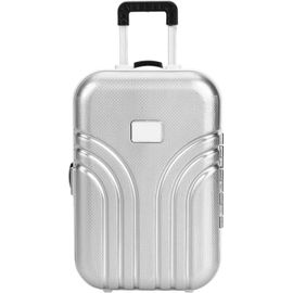 Valise de Voyage pour Poupées, Valise à roulettes de Taille Mini avec Valise à roulettes Ouverte et Fermée(Argent)