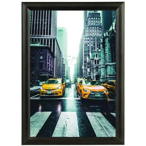 Cadre Photo Noir - Cadre Clip - pour Affiche - A3 Format - Cadre 29,7x42 cm - Épaisseur du cadre 25 mm - Noir Aluminium - Cadre porte affice clic-clac - Snap en metal poster - Cadre a clipser