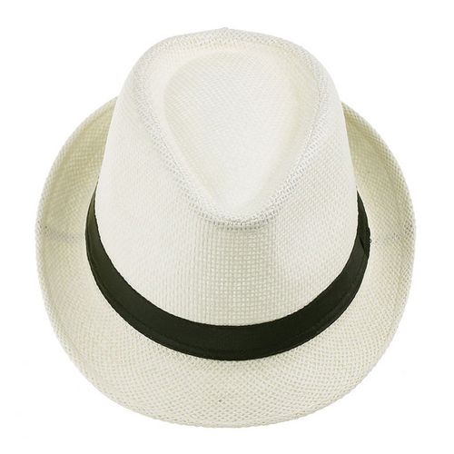 Chapeau Unisexe Pour Hommes Et Femmes, Décontracté, Couleur Contrastée, Bord Bouclé, Tressé, Protection Solaire, Pliable, Voyage En Plein Air, Panama, Couvre-Chef De Cowboy-Beige