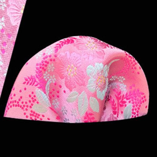 3 Pièces/Ensemble Hommes Exquis Motif Prune Cravate Poche Écharpe Boutons De Manchette Ensemble Couleur Vibrante Cravate Mouchoir Broche Boutons De Manchette Ensemble Costume Accessoires-Rose