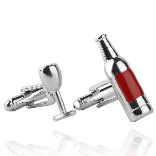 Boutons De Manchette En Forme De Verre Pour Hommes, Bouteille De Vin, Chemise, Accessoire De Fête D'affaires De Mariage