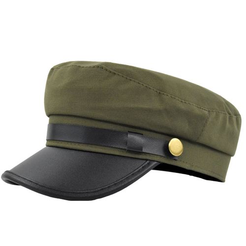 Béret Casquette Couleur Unie À Large Bord Style Rétro Casquette Décontractée Protection Solaire Garder Au Chaud Coiffe De Tête Automne Hiver Casquette Capitaine Chapeau Streetwear Femmes Accessoires-Vert Armée