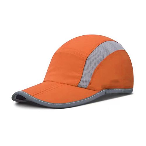 Casquette Longue À Visière Unisexe Pare-Soleil Anti-Uv Bonne Respirabilité Maille Creuse Bande Réfléchissante Pliable Bande D'absorption De La Sueur Chapeau De Sport À Séchage Rapide Course À Pied Randonnée Golf Cyclisme Casquette D'extérieur-Orange