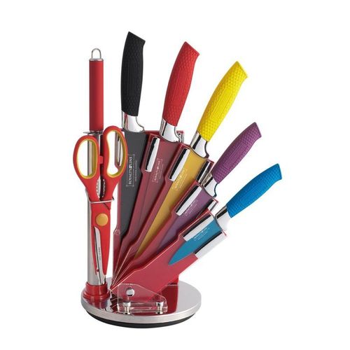 Ensemble De Couteaux 7 Pièces Avec Bloc Multicouleur Royalty Line Rlcol8w