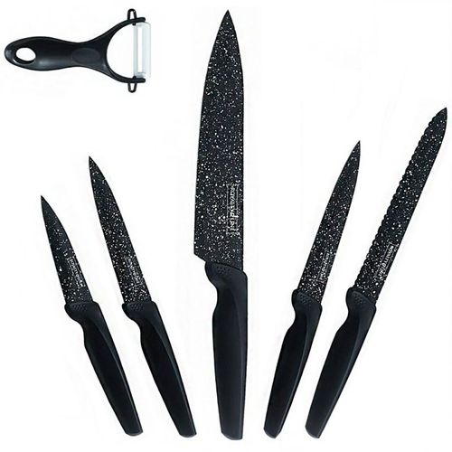 Set De Couteaux 6 Pièces Noir Royalty Line Rlmb5b
